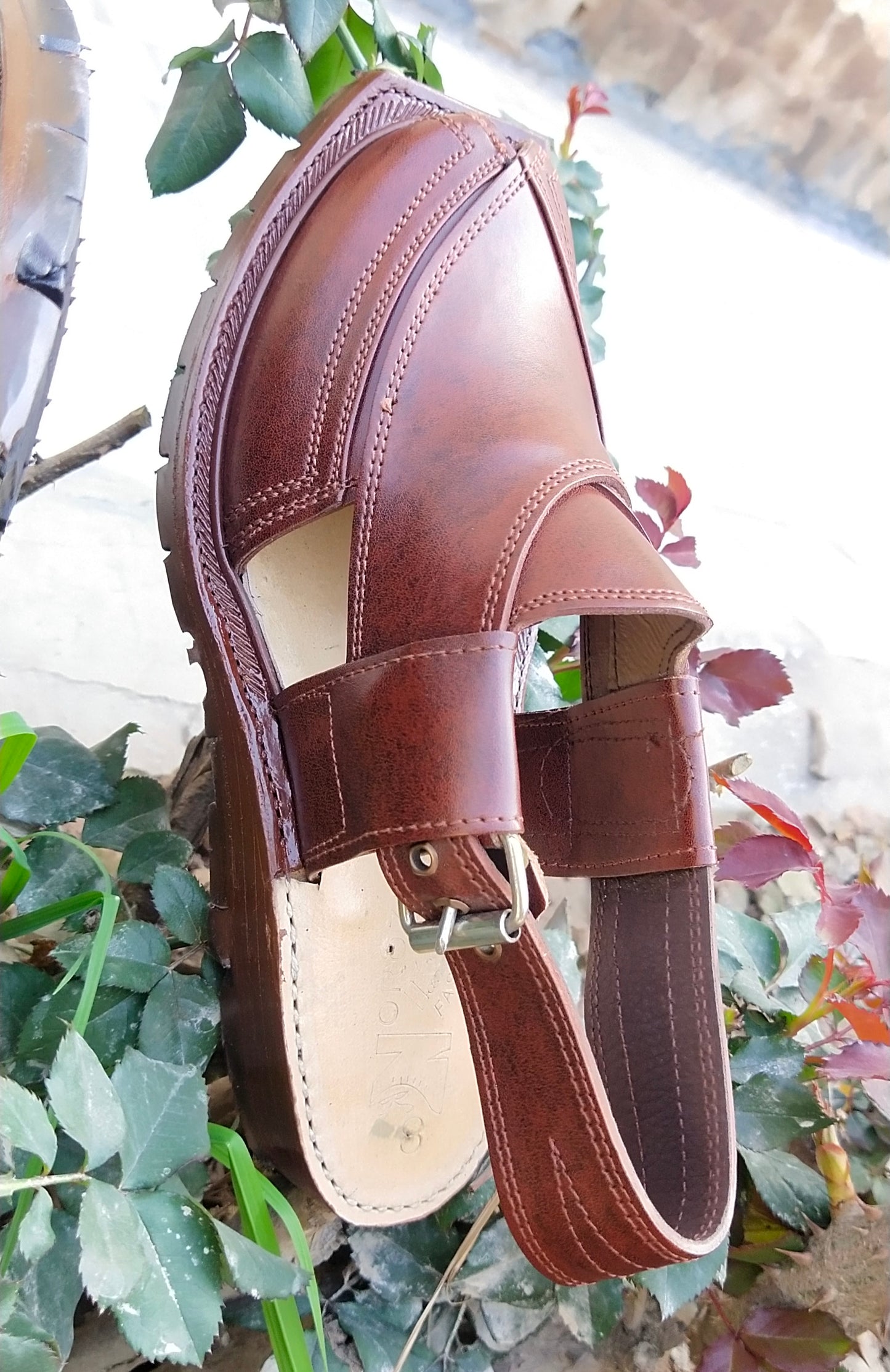 Noroze Plain Brown chappal