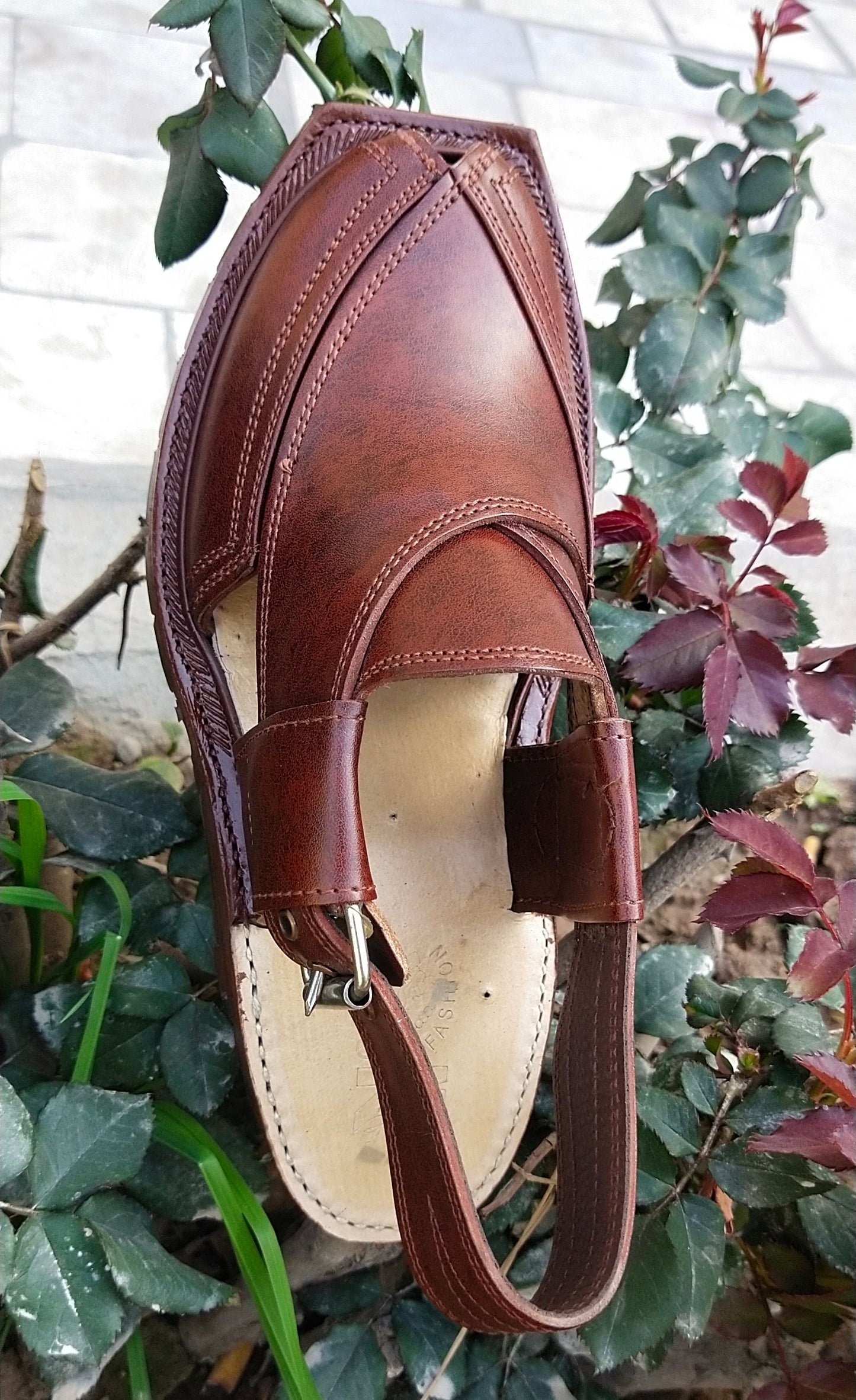 Noroze Plain Brown chappal