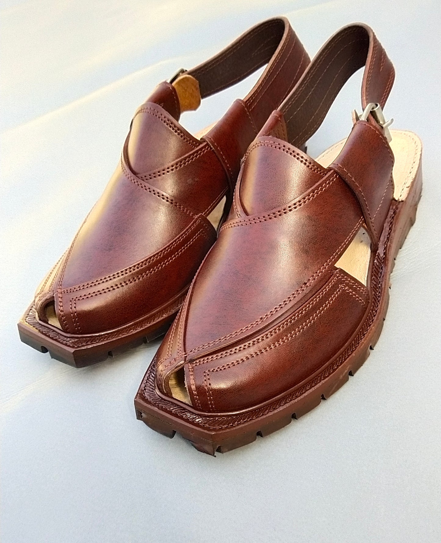 Noroze Plain Brown chappal
