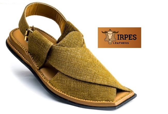 Brown Texture Fabric Peshawari Chappal