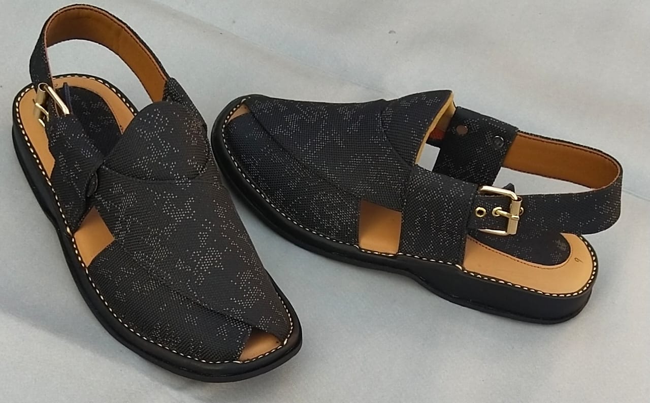 GoGo Leather & Fabric Peshawari Chappal