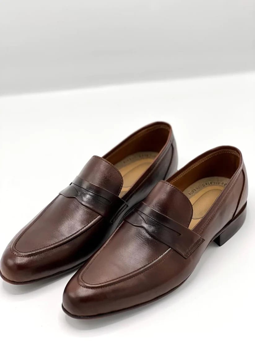 Plain Brown Handmade Laether shoes