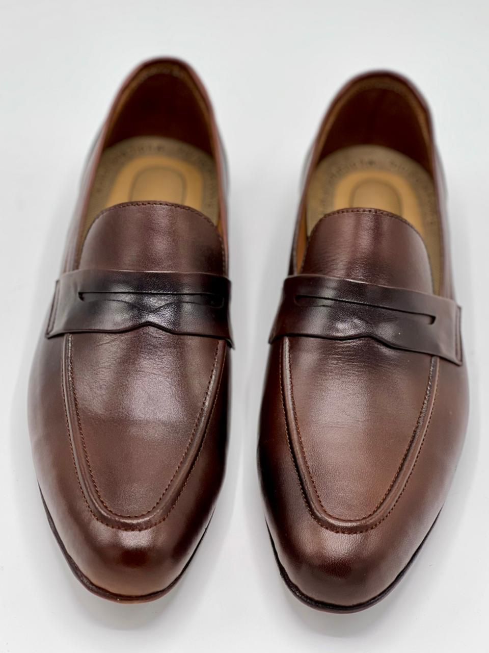 Plain Brown Handmade Laether shoes