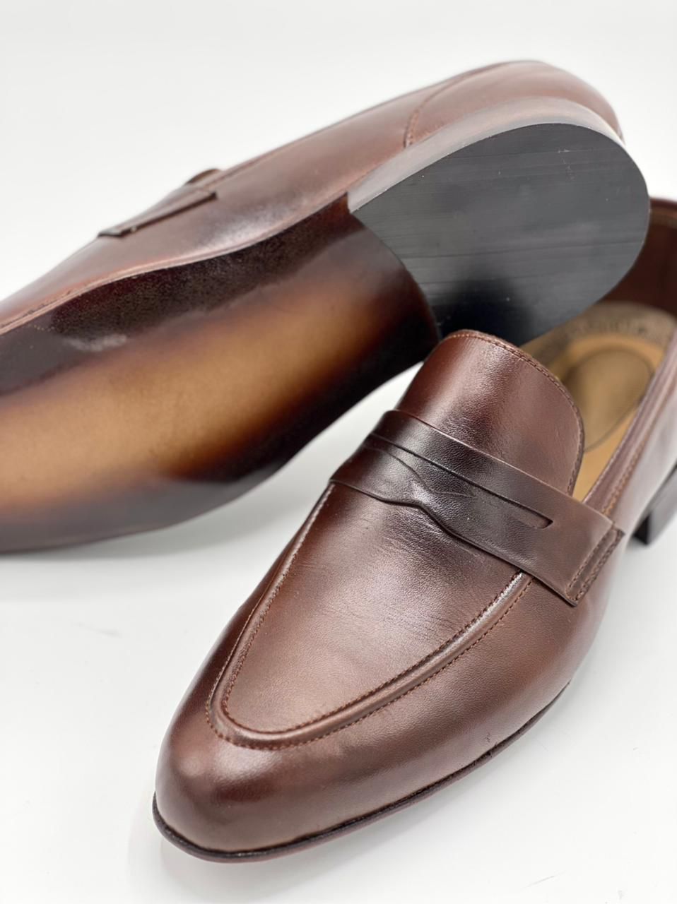 Plain Brown Handmade Laether shoes
