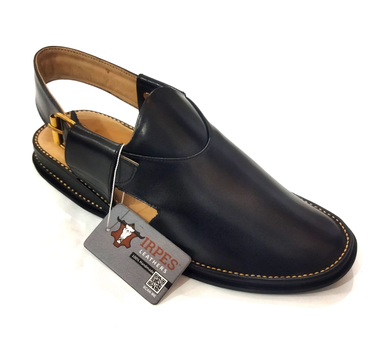 Black Jeans Peshawari Chappal