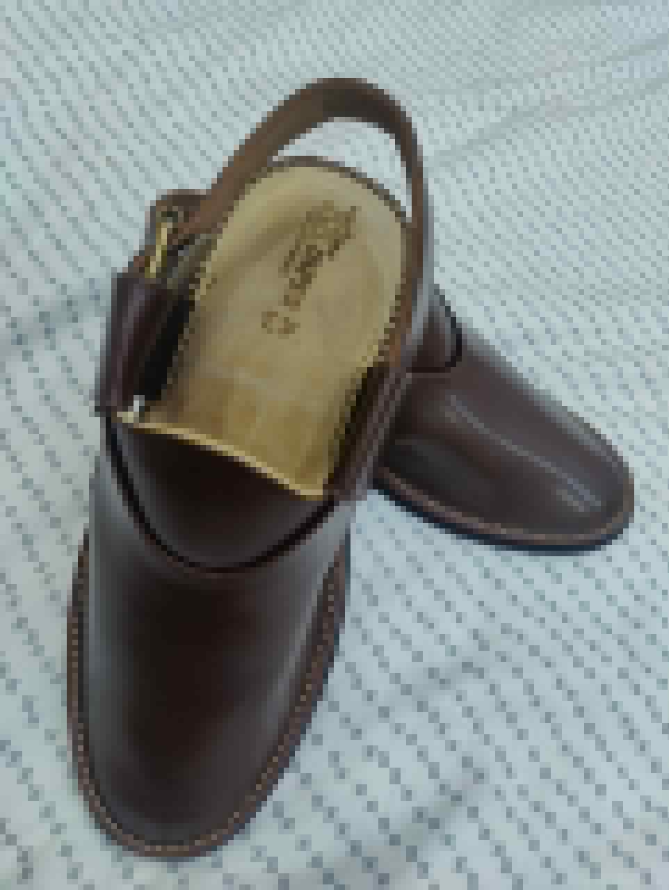 Brown Jeans Peshawari Chappal