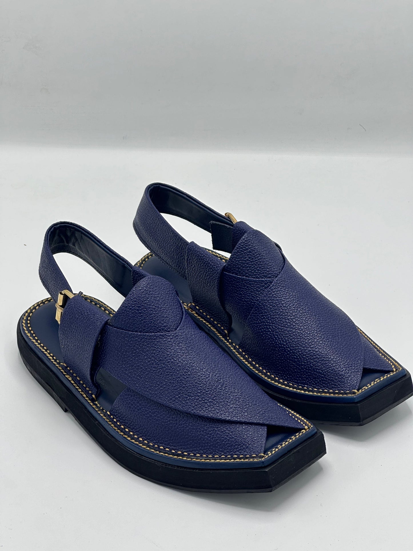 kaptan Chappal Blue-dotted