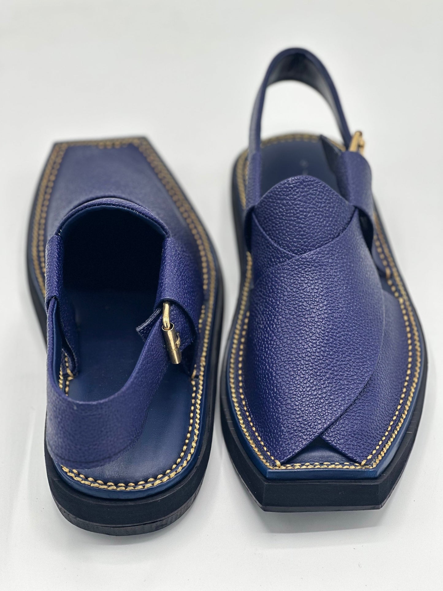 kaptan Chappal Blue-dotted